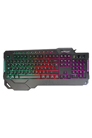 Mk80 Rgb Işıklı Türkçe Q Kablolu Mekanik Hisli Klavye