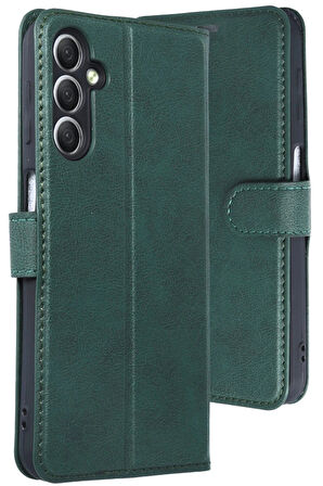 A24 4G Kılıf S Kapaklı Kılıf - Yeşil