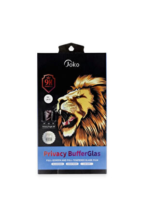 16 Buffer Hayalet Cam Ekran Koruyucu - Siyah