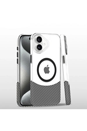 16 Carbon Puzzle Kapak - Beyaz