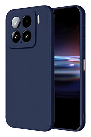 15 Kılıf Nano Içi Kadife Silikon - Lacivert