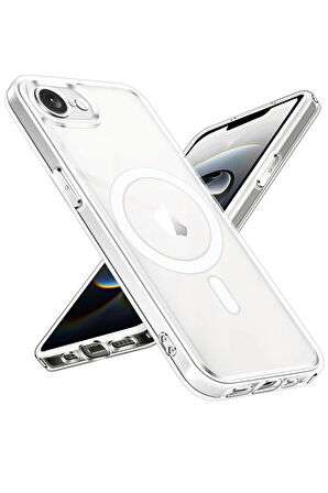 16E Kılıf Magneticsafe Şeffaf Silikon - Şeffaf