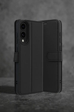 S25 Edge S Kapaklı Kılıf - Siyah