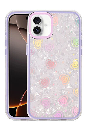 16 Lumi Desenli Kapak - Mor