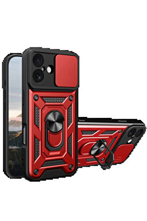 17 Pars Lens Yüzüklü Silikon - Kırmızı