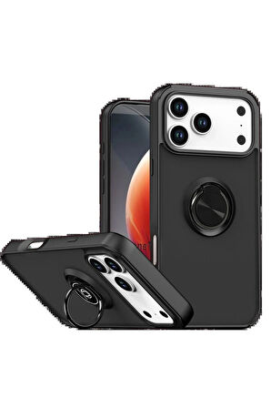 17 Montreal Yüzüklü Silikon Kapak - Siyah