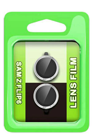 Z Flip 6 Raze Metal Kamera Lens - Gümüş