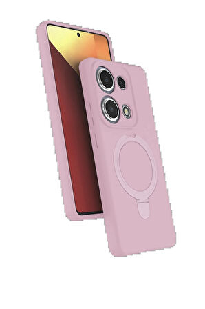 Redmi Note 13 4G Regal Standlı Kapak - Açık Pembe