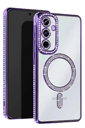 S24 Fe Joke Simli Magneticsafe Kılıf - Derin Mor