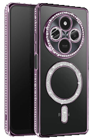 Redmi 14C Joke Simli Magneticsafe Kılıf - Derin Mor