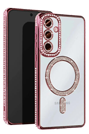 A17 5G Joke Simli Magneticsafe Kılıf - Pembe