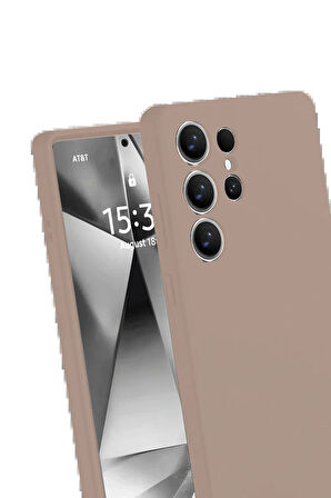 S25 Kılıf Nano Içi Kadife Silikon - Pudra