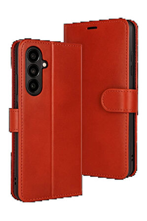 S25 Fe S Kapaklı Kılıf - Kırmızı