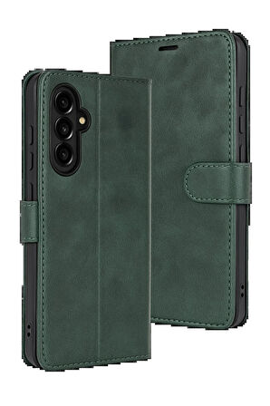 S25 Fe S Kapaklı Kılıf - Yeşil