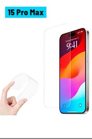 Iphone 15 Pro Max Ekran Koruyucu Nano Esnek Kırılmaz Cam