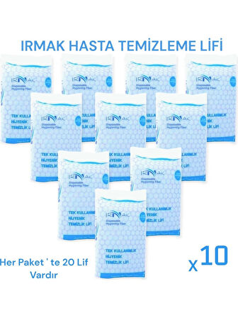 IRMAK Hasta Temizleme Lifi 20'li 10 Paket