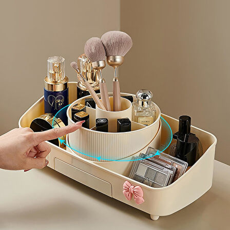 Aydınlatmalı Aynalı Döndürülebilir Makyaj Düzenleyici