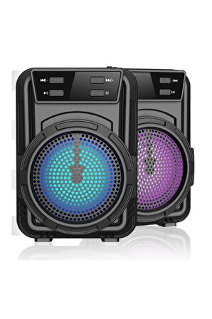 Işıklı Kablosuz Hoparlör Bluetooth Speaker Ses Bombası Mini Led Işıklı Fmradyo/sdkart/usb
