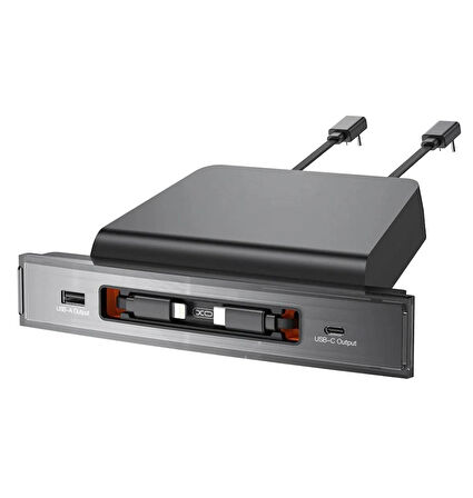 NB285 62W Tesla Model 3 / Y Uyumlu Konsol Lightning ve TYPE-C Kablolu USB-C ve USB-A Çıkışlı