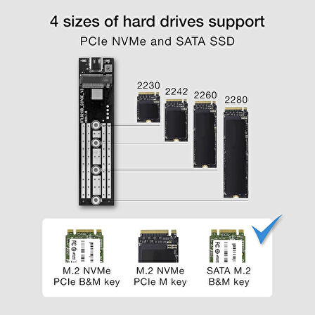 Ezcast M.2 NVME SSD DESTEKLİ USB 3.1 TYPE-C SSD HARDDISK KUTUSU SABİT SÜRÜCÜ MUHAFAZASI