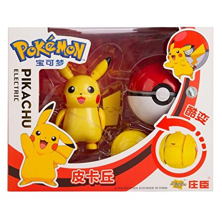 ThreeMB Toys Pokemon Orijinal Lisanslı Elf Topu Pikachu