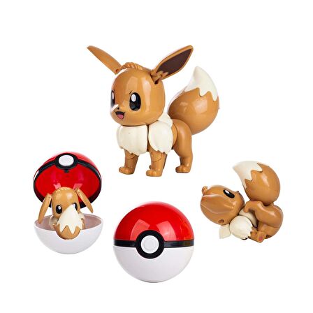 ThreeMB Toys Pokemon Orijinal Lisanslı Elf Topu Eevee