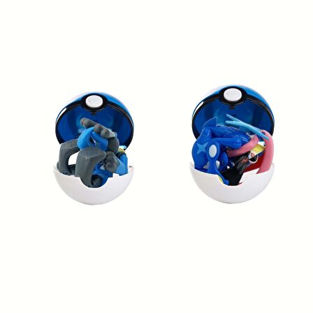 ThreeMB Toys Pokemon Orijinal Lisanslı Elf Topu 2'li Kutu - 6  (Lucario-Ash Greninja)