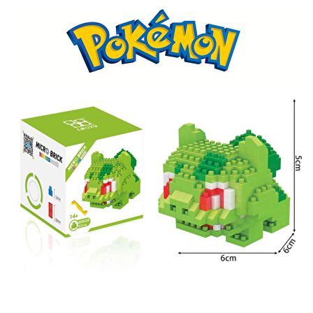 ThreeMB Toys Pokemon 1. Kısım Blok Puzzle Bulbasaur