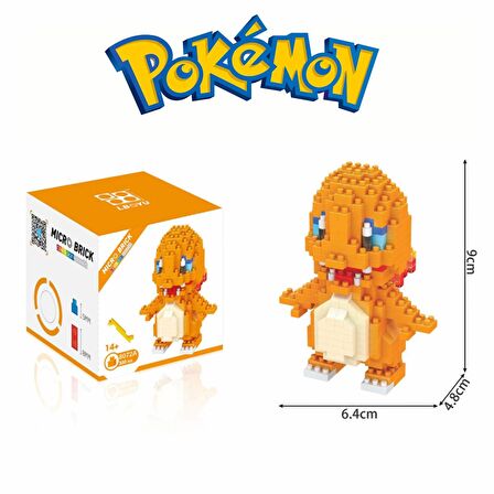 ThreeMB Toys Pokemon 1. Kısım Blok Puzzle Charmander