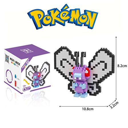 ThreeMB Toys Pokemon 1. Kısım Blok Puzzle Butterfree