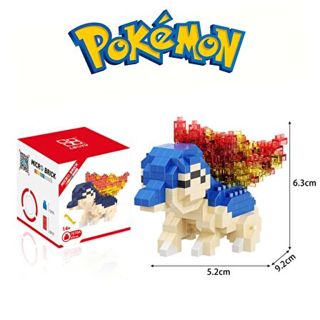 ThreeMB Toys Pokemon 2. Kısım Blok Puzzle Cyndaquil