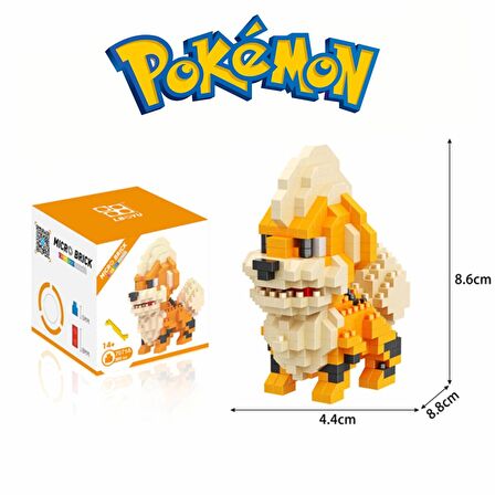 ThreeMB Toys Pokemon 2. Kısım Blok Puzzle Growlithe