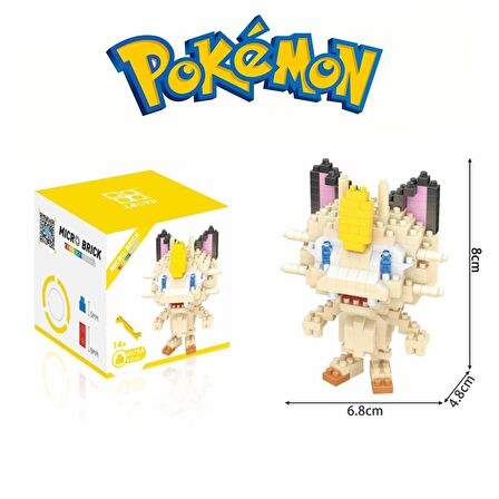 ThreeMB Toys Pokemon 2. Kısım Blok Puzzle Meowth