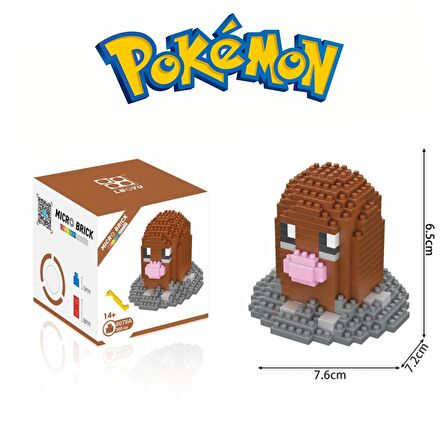 ThreeMB Toys Pokemon 3. Kısım Blok Puzzle Diglett