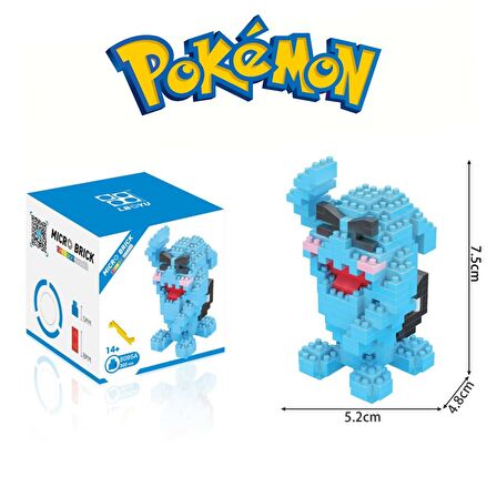 ThreeMB Toys Pokemon 3. Kısım Blok Puzzle Wobbuffet