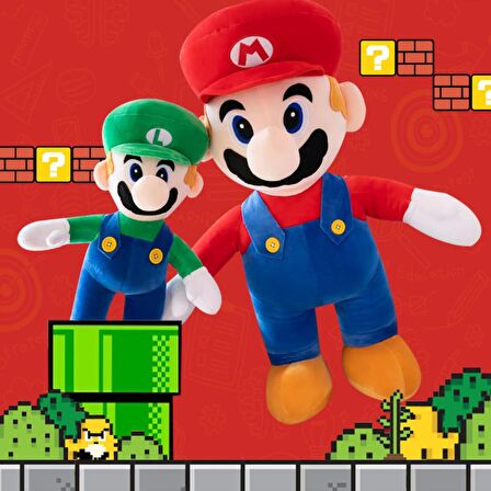 ThreeMB Toys Süper Mario Yüksek Kalite Peluş Luigi