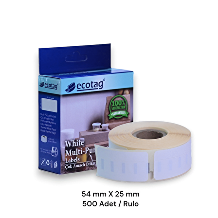 Ecotag Dymo Muadili Yazıcı Etiketi 54 mm x 25 mm