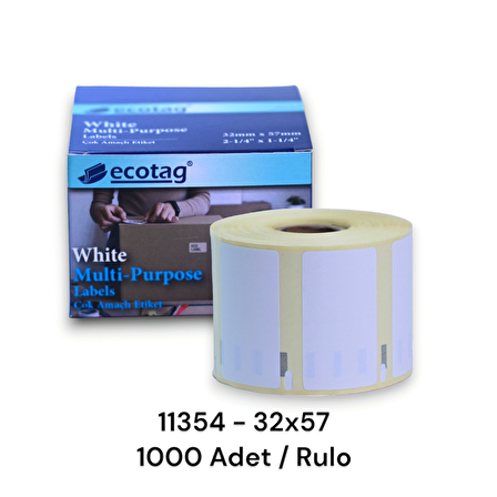 Ecotag Dymo Muadili Yazıcı Etiketi 32 mm x 57 mm