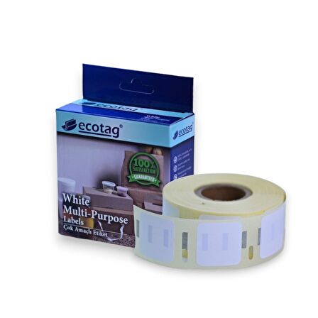 Ecotag Dymo Muadili Yazıcı Etiketi 25 mm x 25 mm