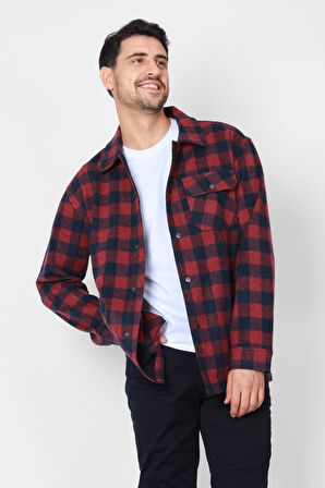 Adam Boxes Oduncu Gömlek Ceket N-Franella - Bordo