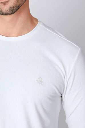 Adam Boxes O Yaka Uzun Kollu T-shirt NP-Dolargo - Ekru