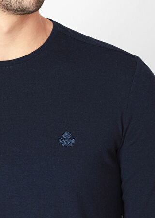 Adam Boxes O Yaka Uzun Kollu T-shirt NP-Dolargo - Lacivert