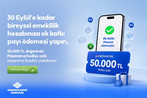 Ek Katkı Payı Ödemesi Yapanlara 50.000 TL Pazarama Hediye Çeki Ödülü! - Pazarama Sigorta