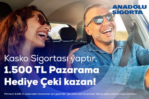 Kasko Sigortası yaptır, 1.500 TL Pazarama Hediye Çeki kazan! - Pazarama Sigorta
