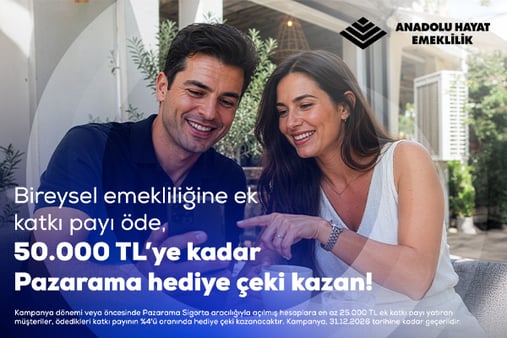 Pazarama Sigorta Aracılığıyla Açılmış Bireysel Emeklilik Hesabına Ek Katkı Payı Öde, 50.000 TL’ye Kadar Pazarama Hediye Çeki Kazan! - Pazarama Sigorta