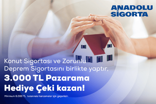 Konut Sigortası ve Zorunlu Deprem Sigortasını birlikte yaptır, 3.000 TL Hediye Çeki Kazan! - Pazarama Sigorta