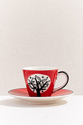 Masterart Seramik Espresso Fincanı Kırmızı