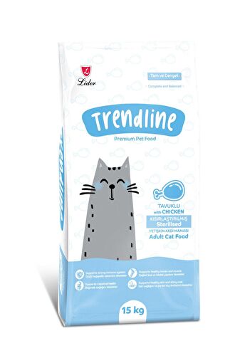 Trendline Sterilized Kısırlaştırılmış Kedi Maması 15 Kg