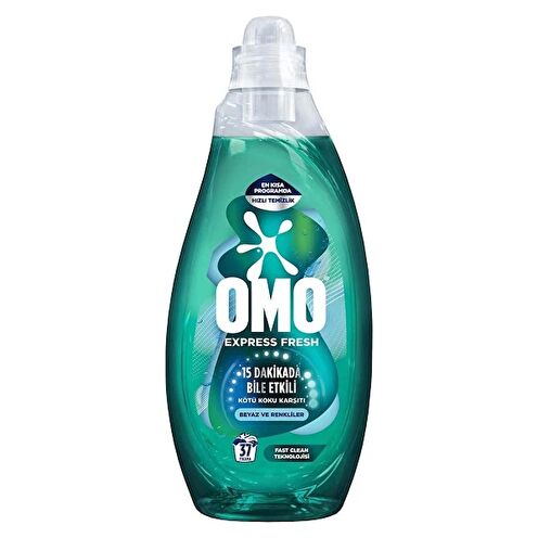 Omo Express Fresh Kötü Koku Karşıtı Beyazlar ve Renkliler için Sıvı Deterjan 1.48 lt