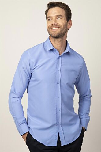 Tudors Slim Fit Kravatlık Erkek Gömlek